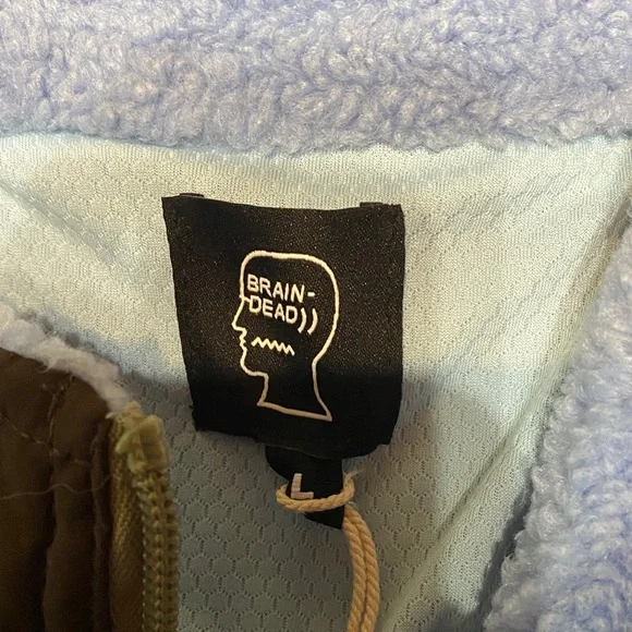 Blue and Green Fleece Sherpa Jacket - Picture 4 of 12